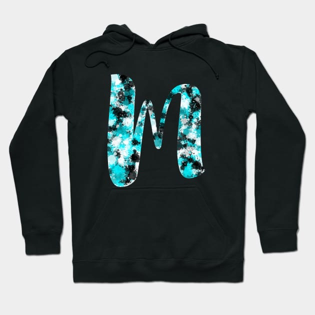 Paint Splash Letter M Hoodie by Hip Scarves and Bangles